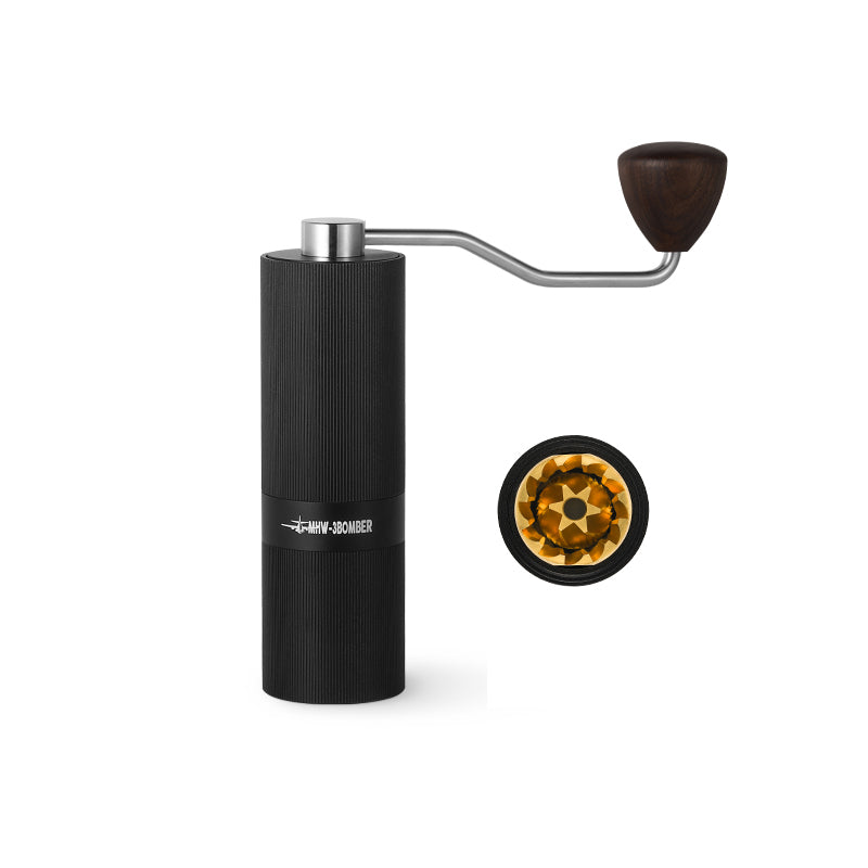 MHW Racing M1 Manual Coffee Grinder Black Walnut 38mm Titanium Plating Burr MHW Australia