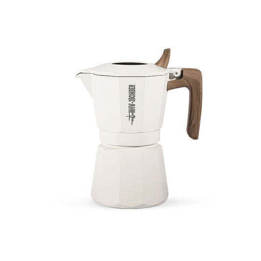 Double Valve Moka Pot 180ml White