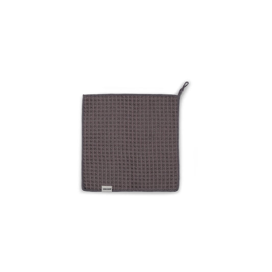 Waffle Barista Towel: 30x30cm Dark Grey